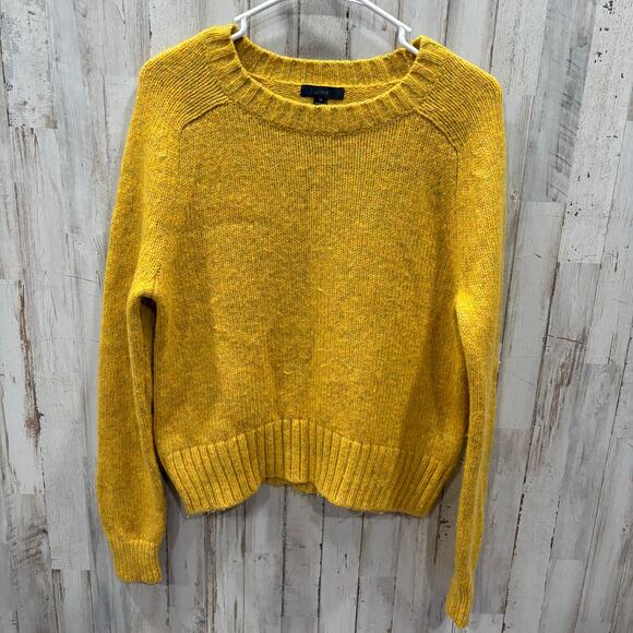 J. Crew Sweaters - J. Crew Alpaca-Blend Mustard Yellow Crewneck Sweater AR942 Medium Knit